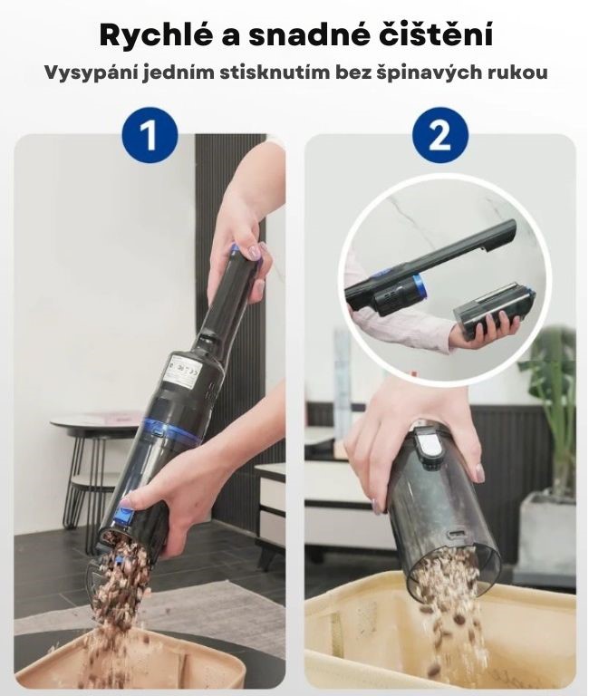 Zkopírovat produkt Bravo AKU ruční vysavač s vysokým výkonem a BLDC motorem B-1938 VERO černomodrý 67 (3)